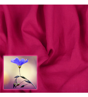 Ľanová prírodná látka Oskar farba fuchsiová 265 gr 