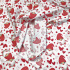 Vianočný vzor bavlnenej látky Mikuláša na Bielom, metráž 160 cm