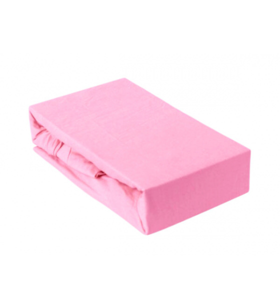 Exclusive Jersey prostěradlo s gumou 180x200 cm barva Růžová