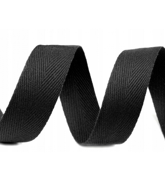 Lemovací prúžok bavlnený 30 mm farba čierna