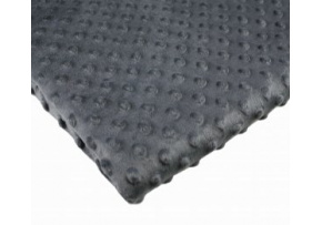 Látka Minky vzor bodky, grafitová