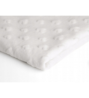 Minky srdiečka farba biela 01