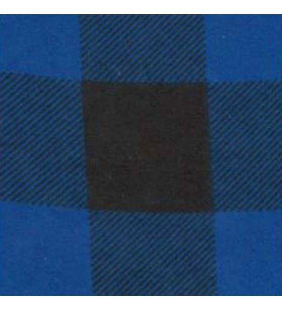 Bavlněná flanelová látka vzor kostka modrá 4x4 cm 