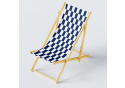 Tkanina zewnętrzna na leżaki i hamaki ogrodowe, kolor biało niebieska szachownica, 5x10 cm