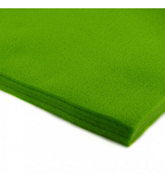 Dekoračný filc 3 mm, farba zelená, metráž 150 cm    
