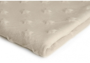 Látka Minky mikroplyš hviezdy, farba ecru 02 Látka Minky mikroplyš hviezdy, farba ecru 02