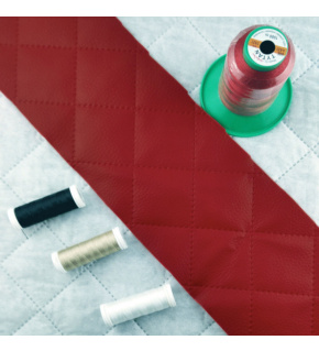 Ekokoža prešívaná ultrazvukom, farba červená, metráž 145 cm Ekokoža prešívaná ultrazvukom, farba červená, metráž 145 cm