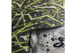 Nepremokavá látka Kodura, farba zelená abstraktná, metráž 150 cm    