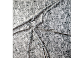 Látka Minky mikroplyš, mačací vzor, farba šedá Látka Minky mikroplyš, mačací vzor, farba šedá