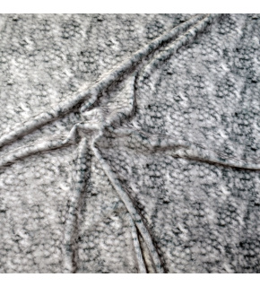 Látka Minky mikroplyš, mačací vzor, farba šedá