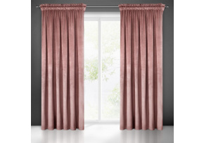 Dekorační velurový závěs s řasící páskou RÚŽOVÝ 140x270 cm Dekorační velurový závěs s řasící páskou RÚŽOVÝ 140x270 cm