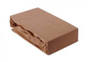 Jersey prestieradlo s gumičkou 160x200 cm, farba Cappuccino Jersey prestieradlo s gumičkou 160x200 cm, farba Cappuccino