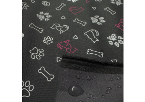 Nepremokavá látka Kodura pes 5, farba grafitová, metráž 150 cm 