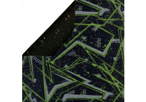 Nepremokavá látka Kodura, farba zelená abstraktná, metráž 150 cm Nepremokavá látka Kodura, farba zelená abstraktná, metráž 150 cm