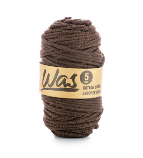 Bavlnená šnúra 5 mm, 100 m, farba hnedá 340