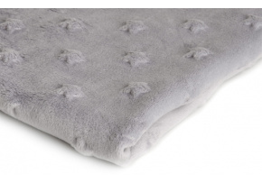 Látka Minky mikroplyš hviezdy, farba šedá Látka Minky mikroplyš hviezdy, farba šedá