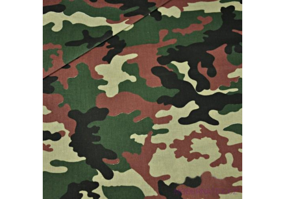 Bavlněné látky vzor MORO HNĚDÉ