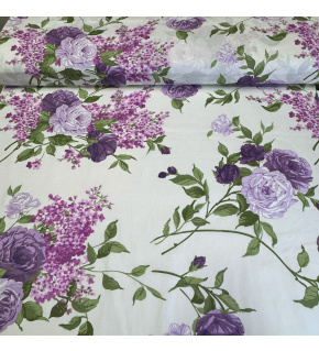 Bavlnené látky vzor Kvietky na Žlutom, metráž 160 cm