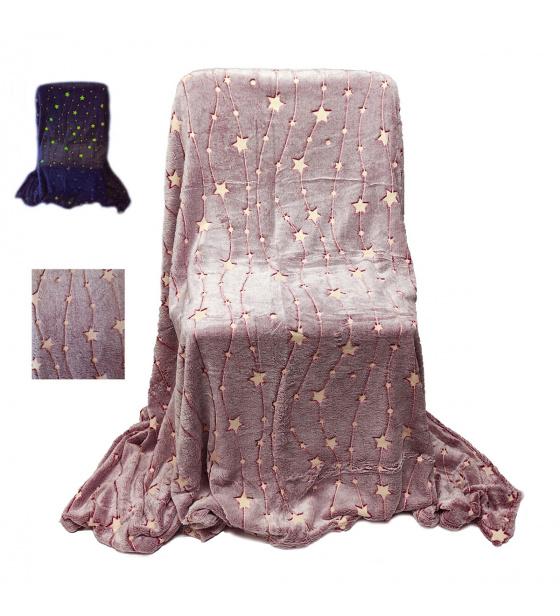 Deka svíticí Nebe barva bordová 150 x 200 cm