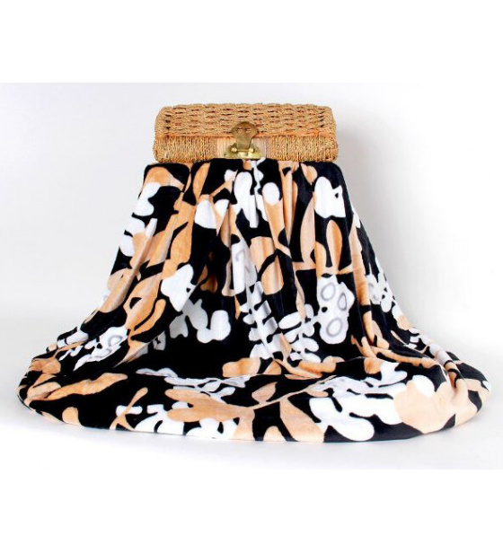 Deka z mikrovlákna, vzor Listy 150x200 cm