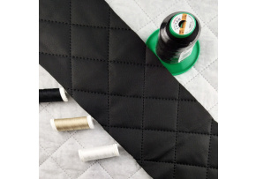 Ekokoža prešívaná ultrazvukom, farba čierna, metráž 145 cm Ekokoža prešívaná ultrazvukom, farba čierna, metráž 145 cm