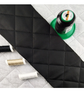 Ekokoža prešívaná ultrazvukom, farba čierna, metráž 145 cm Ekokoža prešívaná ultrazvukom, farba čierna, metráž 145 cm