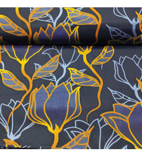 Bavlnená látka vzor Hi-tech, granátový podklad, metráž 160 cm