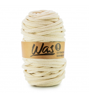 Bavlnená šnúra 9 mm, 50 m, farba ecru 020