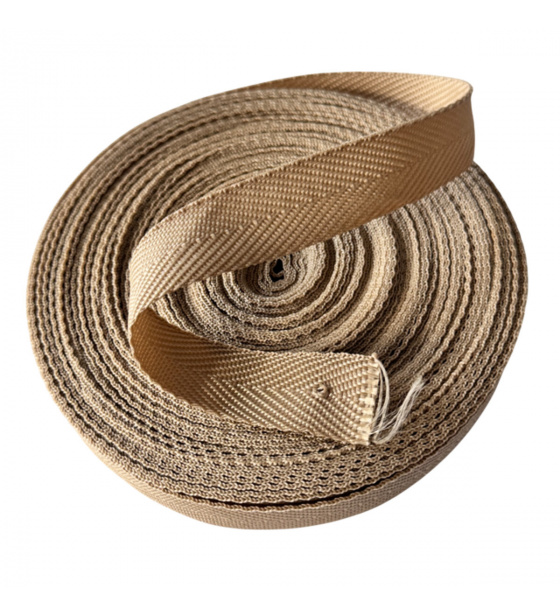 Lemovací proužek PES ZESILENÝ 25 mm barva Béžová 1 mm 25 m