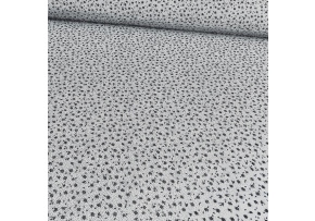 Bavlnená látka vzor granátové mini kvetiny  na bielom podklade, metráž 160 cm    