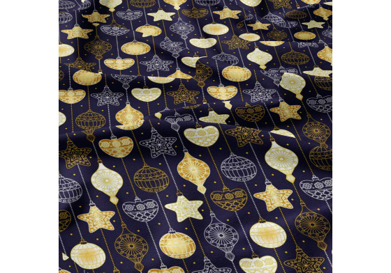 Vianočný vzor bavlnenej látky Vianoce 20 na granátovom, metráž 160 cm