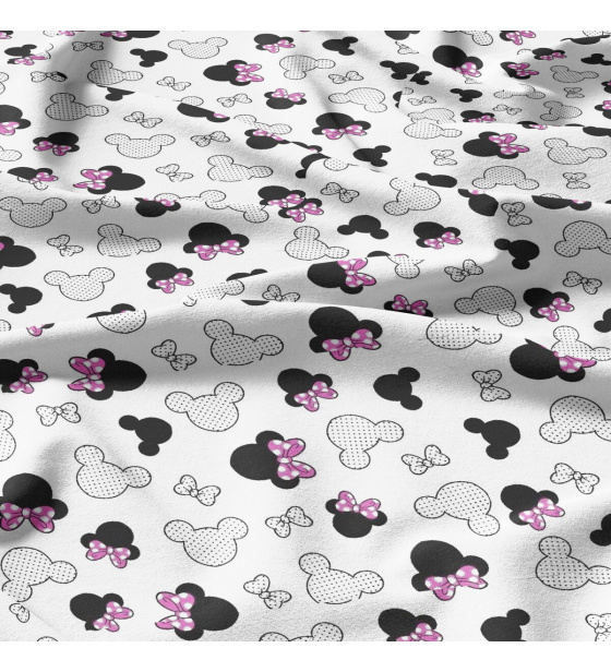 Bavlněné látky, metráž. Kokardy Růžové a Bílém
