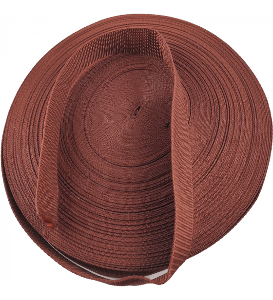 Polypropylénový popruh 25  mm sv. hnědá  (balení 50m)