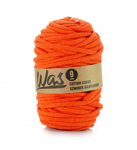 Bavlněná šňůra 9mm, 50m, oranžová 150