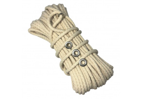 Bavlnené-Polyesterové lano 9 mm x 25 m, farba Béžová