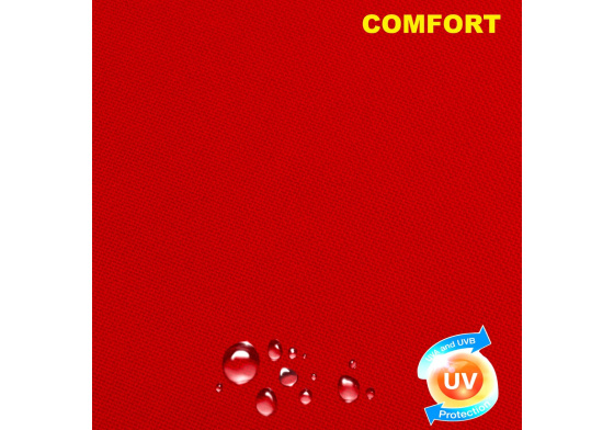 Komfort - látka na zahradní nábytek a polštáře, odolná vůči UV-WR záření, Červená