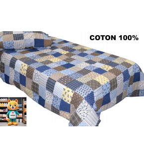 Krepové obliečky na zips, farba Modrá, 140x200 cm  