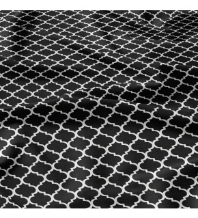 Bavlnená látka vzor marokko, farba čierna 279, metráž 160 cm