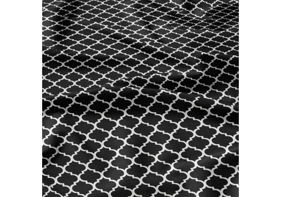 Bavlnená látka vzor marokko, farba čierna 279, metráž 160 cm