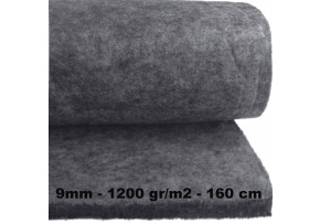 Technický filc 9 mm, farba šedá, metráž 160 cm