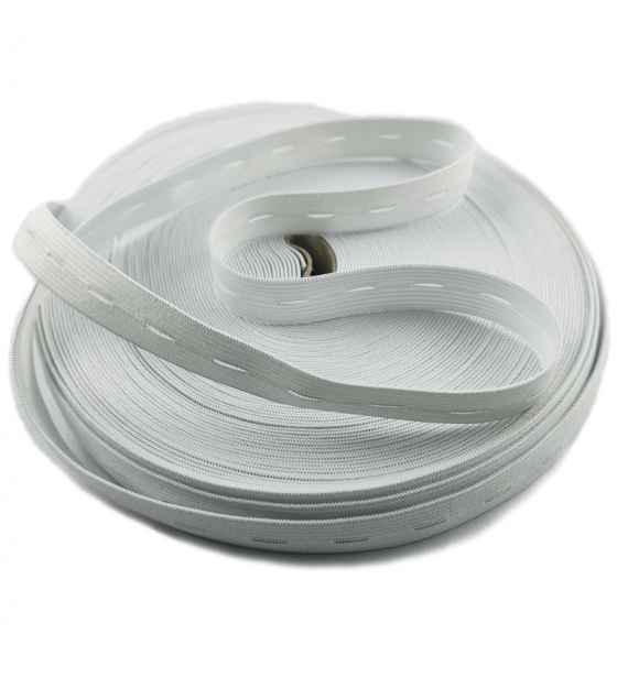 Guma dírkovaná  šíře 20 mm bílá  balení 25 m