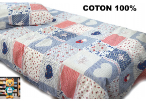 Krepové obliečky na zips, farba Modrá, 140x200 cm 