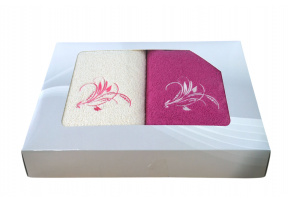 Sada froté uterákov Froté 2 ks, farba Amarant a Ecru