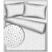 Bavlnená látka 392, vzor malé šedé hviezdy na bielom podklade, metráž 160 cm   