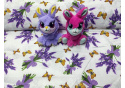 Bavlnená látka vzor kvet levanduľa new, metráž 160 cm     