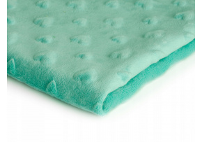 Minky srdiečka farba mentolová 45