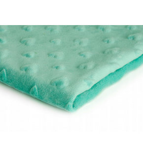 Minky srdiečka farba mentolová 45