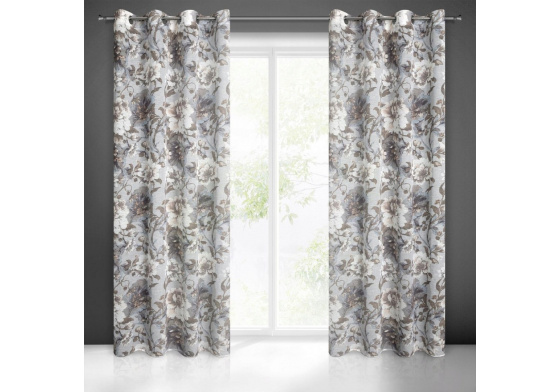 Rideaux motifs Sandra couler blanche 140 x 250 cm