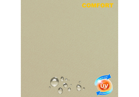Komfort - látka na zahradní nábytek a polštáře, odolná vůči UV-WR záření, Béžová