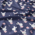 Bavlnená látka vzor zajačik na modrom podklade, metráž 160 cm       